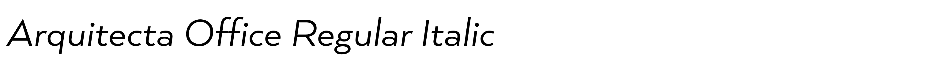 Arquitecta Office Regular Italic
